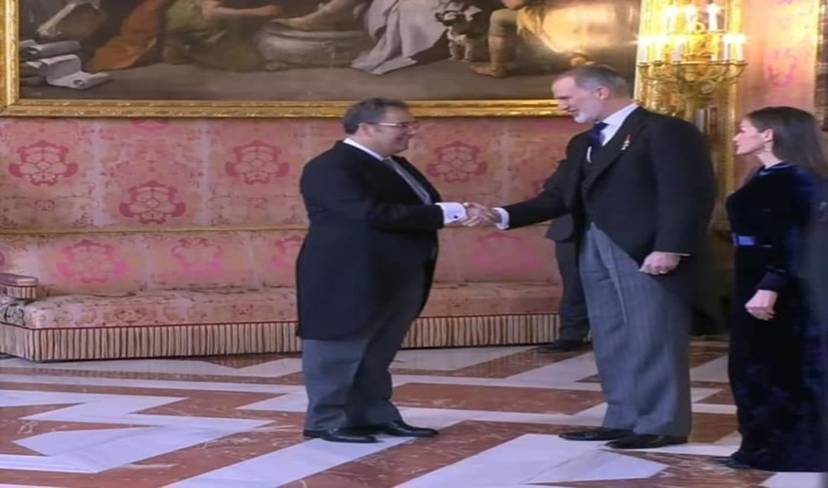 Participation of the Ambassador of Algeria to Spain at the reception offered by King Felipe VI, on the occasion of the New Year 2026